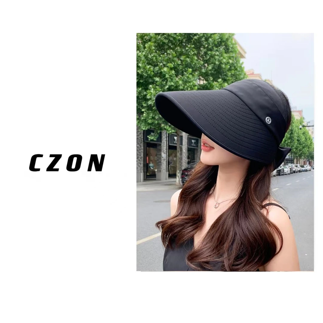 【橙子欧尼家】冰丝3.0版大帽檐扎马尾空顶冰丝防晒帽便携版