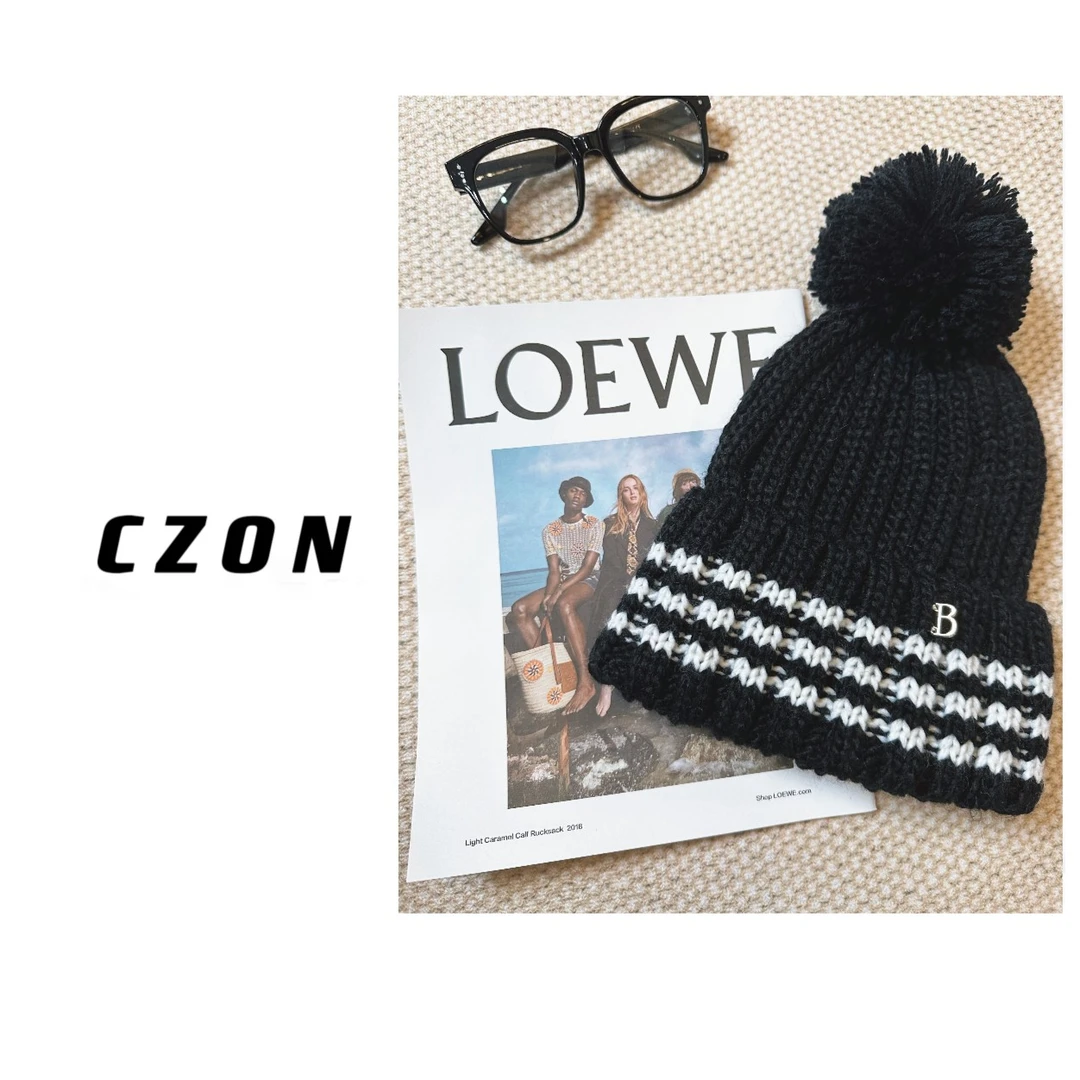 【CZON】时尚运动感不挑人宽松针织毛线帽