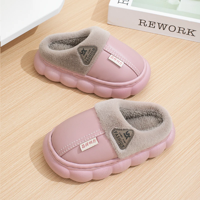 新款秋冬冬天儿童棉拖鞋男童女童厚底防滑室内居家棉拖鞋儿童