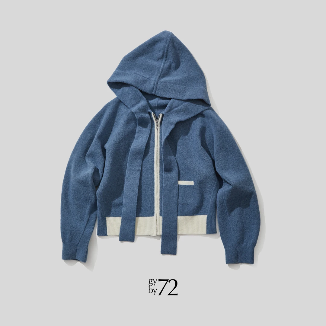 gy by 72/高定系列‘重磅奢华面料秋冬软糯高级连帽外套