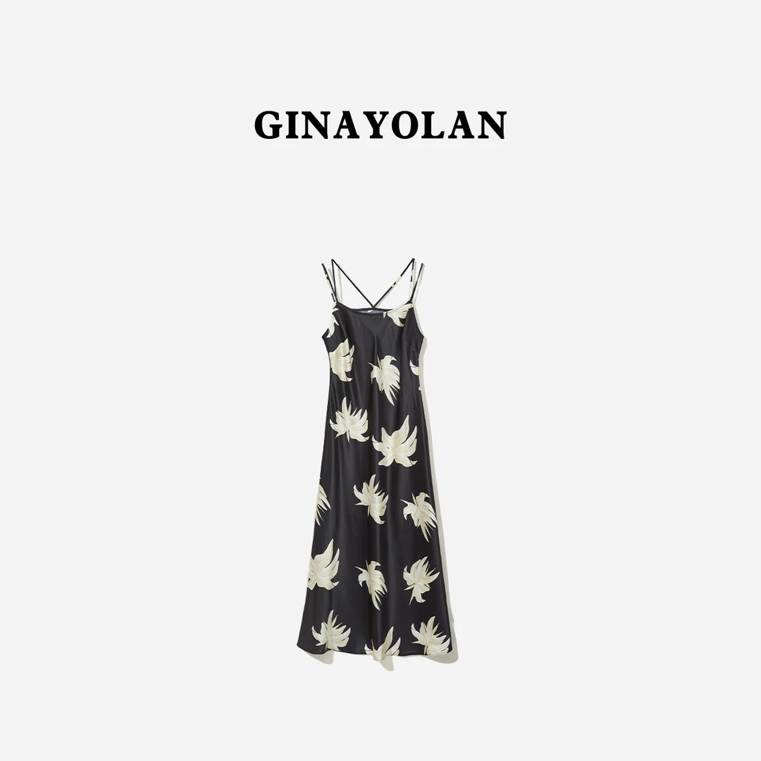 GINAYOLAN/瑾颜【设计师系列】女装连衣裙碎花气质轻奢时尚夏季女士