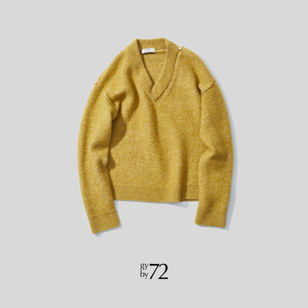 gy by 72“暖羊羊 tero”原创设计意大利进口面料柔暖经典V领套头
