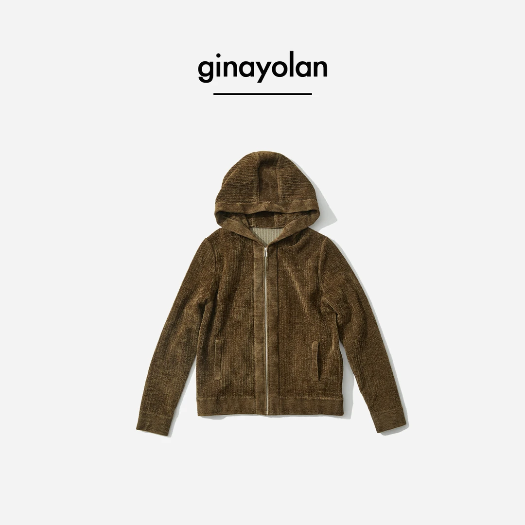 GINAYOLAN/瑾颜【丝绒系列】意大利进口面料重磅秋冬休闲裤/套头