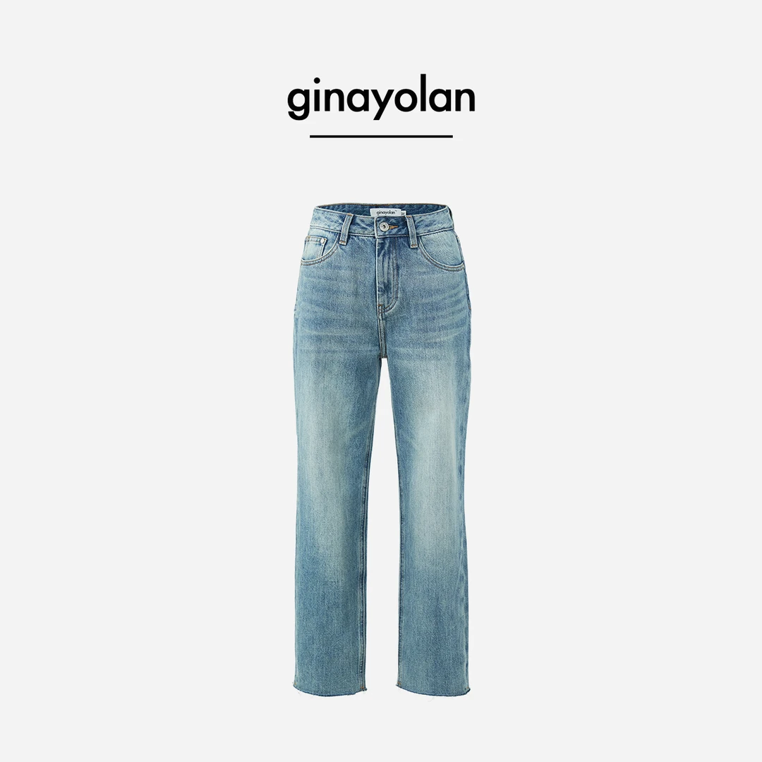 GINAYOLAN/瑾颜【法棍裤】意大利进口面料天花板重磅休闲牛仔裤