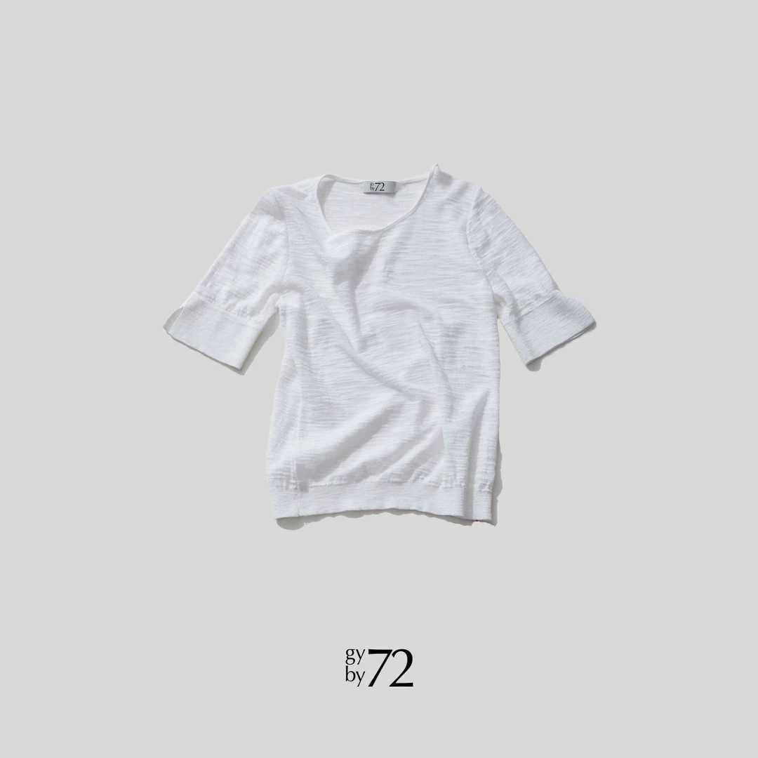 gy by 72“焦糖爆米花”原创设计春夏简约短袖针织衫GY72SS24K127