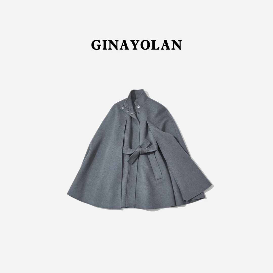 GINAYOLAN/瑾颜【私服系列】秋冬时尚福利毛呢斗篷外套