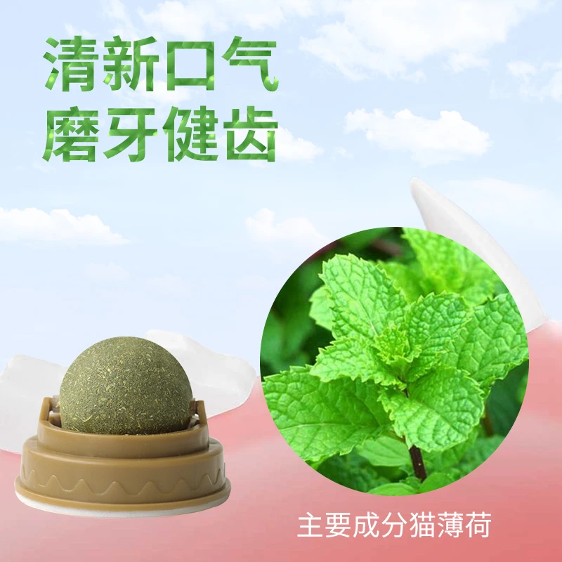 J59猫薄荷球逗猫神器猫糖猫草木天蓼磨牙棒零食磨牙棒自嗨舔