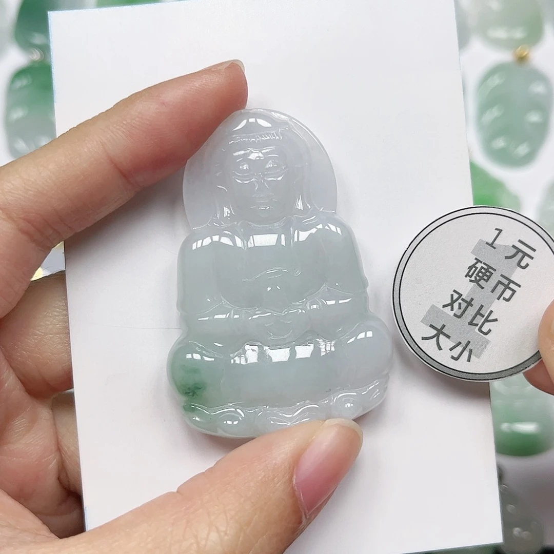 翡翠挂件未镶嵌四会天然A货翡翠