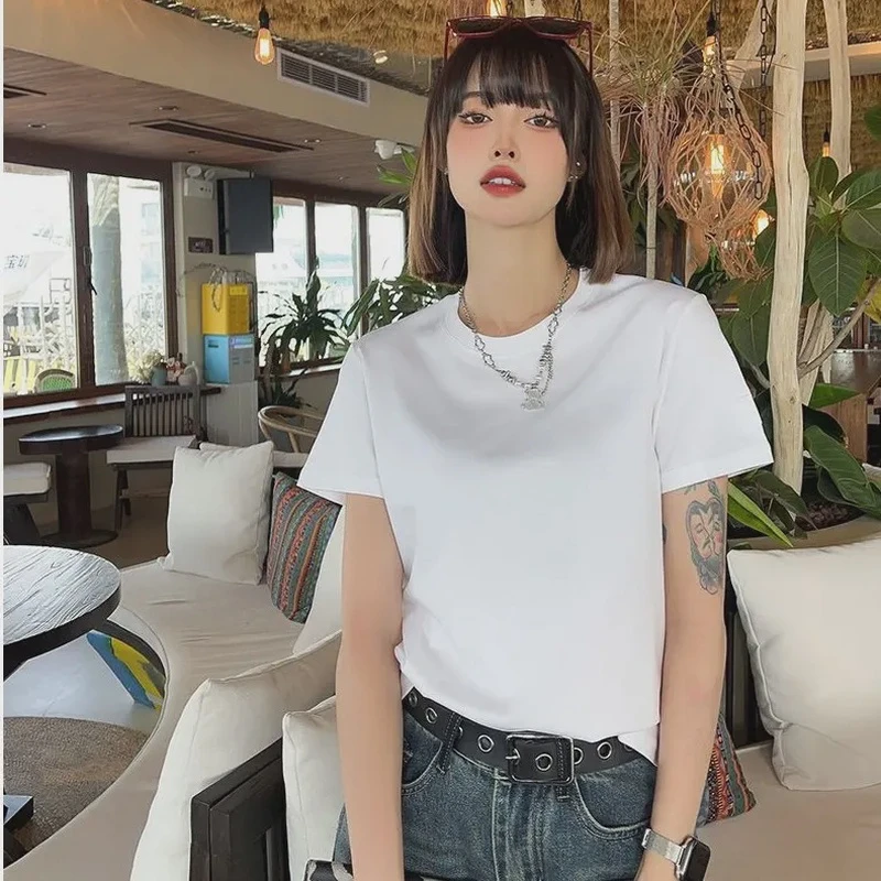 断码福利液氨新疆长绒棉顺滑冰凉不易变形百搭男女t恤宽松圆领