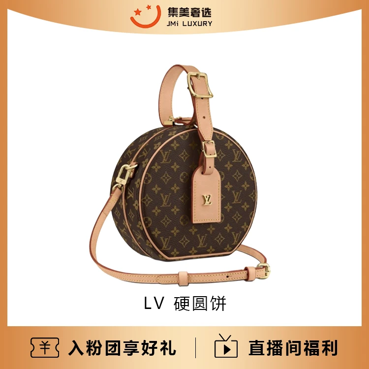 95新 LouisVuitton/路易威登 LV 硬圆饼老花经典包/97新/AB1393