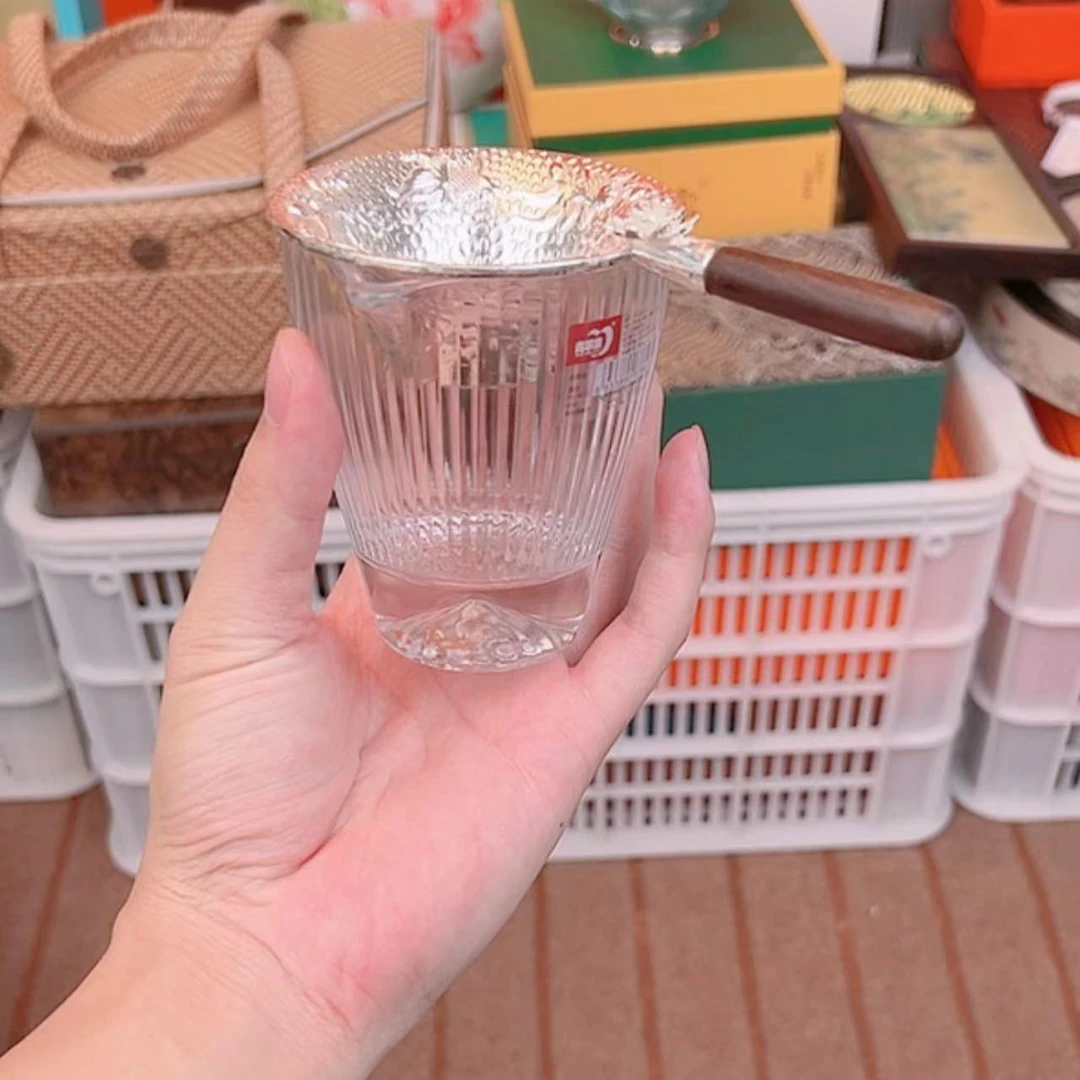莲华茶滤+竖纹公道杯