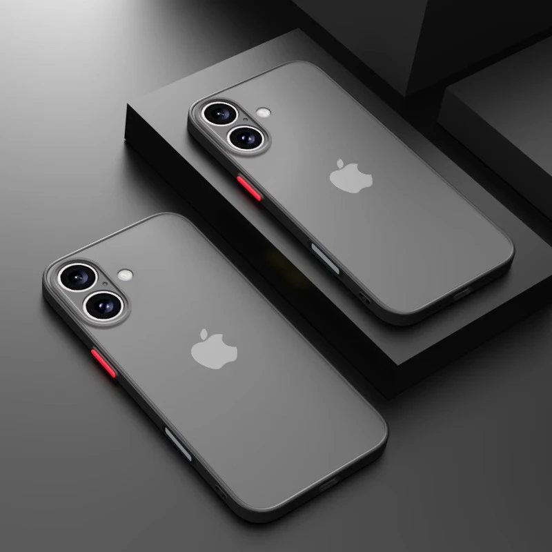 适用苹果16手机壳超薄磨砂iPhone16promax半透明硅胶全包防摔plus