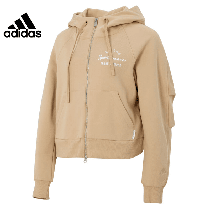 Adidas阿迪达斯冬季女款外套运动训练休闲舒适连帽夹克外套IZ4568