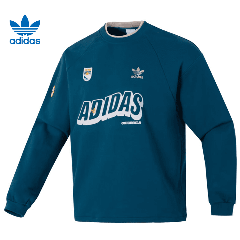 adidas阿迪达斯三叶草冬季男子运动卫衣休闲舒适圆领套头衫IN0974