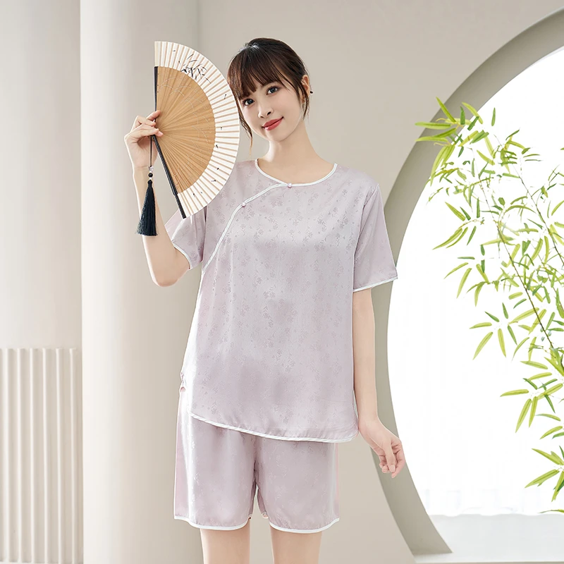 上海故事【涟漪潋滟】新中式夏季家居服女士睡衣套装宽松居家