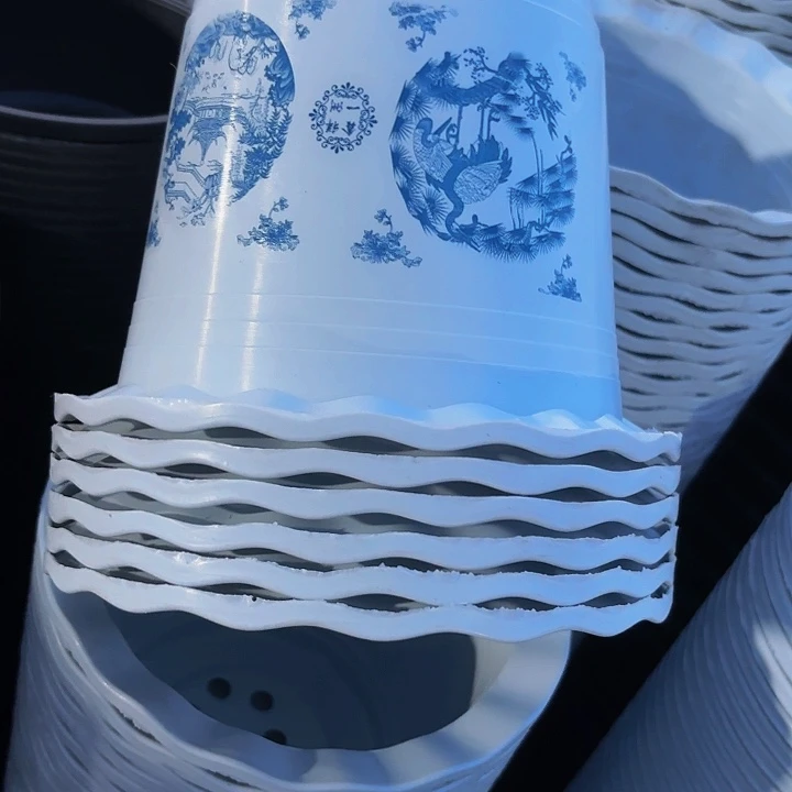 红陶20CM以下18公分荷叶盆6个