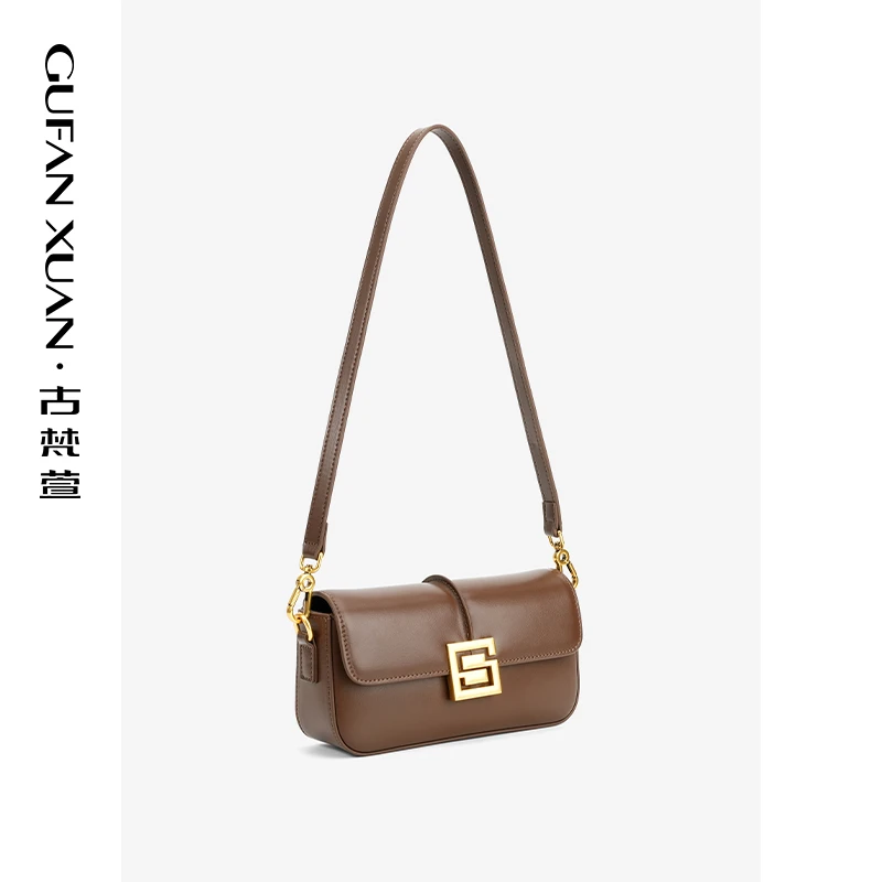 GUFAN XUAN/古梵萱时尚高级感单肩斜挎包腋下包女百搭休闲小方包