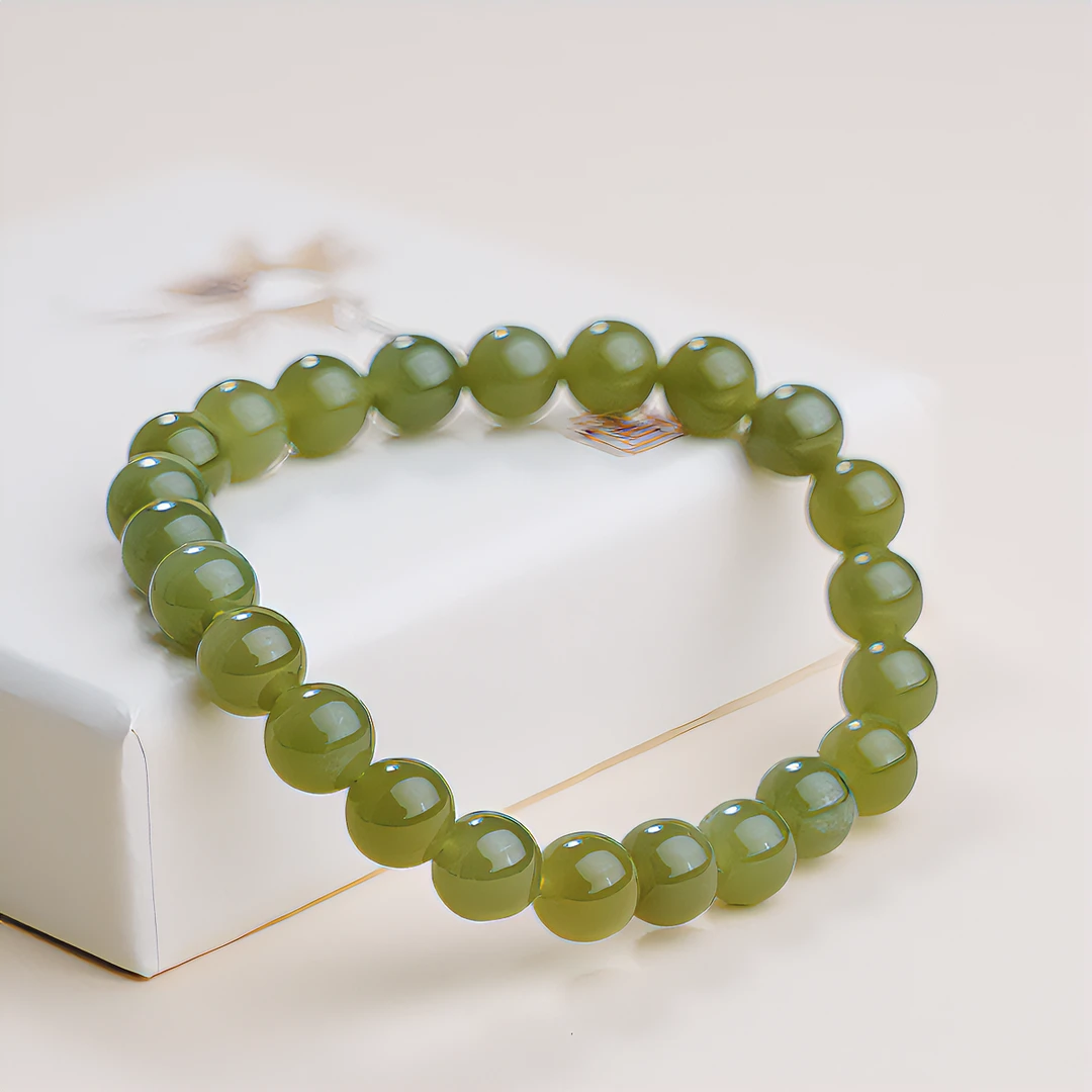 【精挑货头】QH08青黄口手串女士百搭素圈简约轻奢玉手串多样性发一