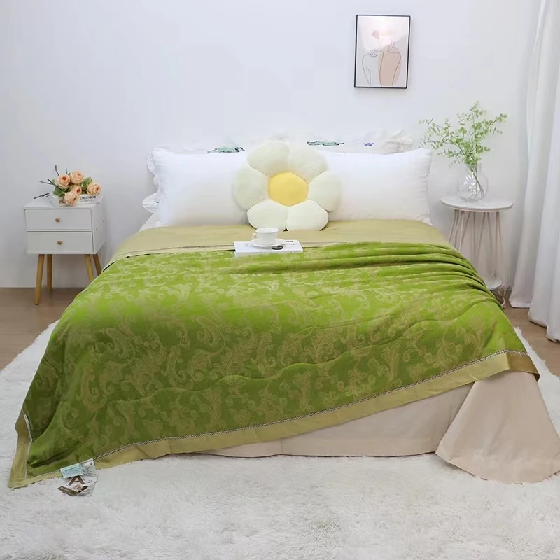 粉丝定制【云梦泽】香云锦缎蚕丝被天丝贡缎镂空高奢透气亲肤可机洗