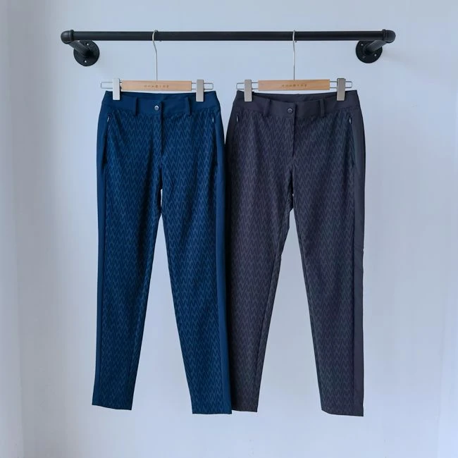 韩高尔夫女裤夏款速干弹力字母花色显瘦时髦小脚裤golf长裤