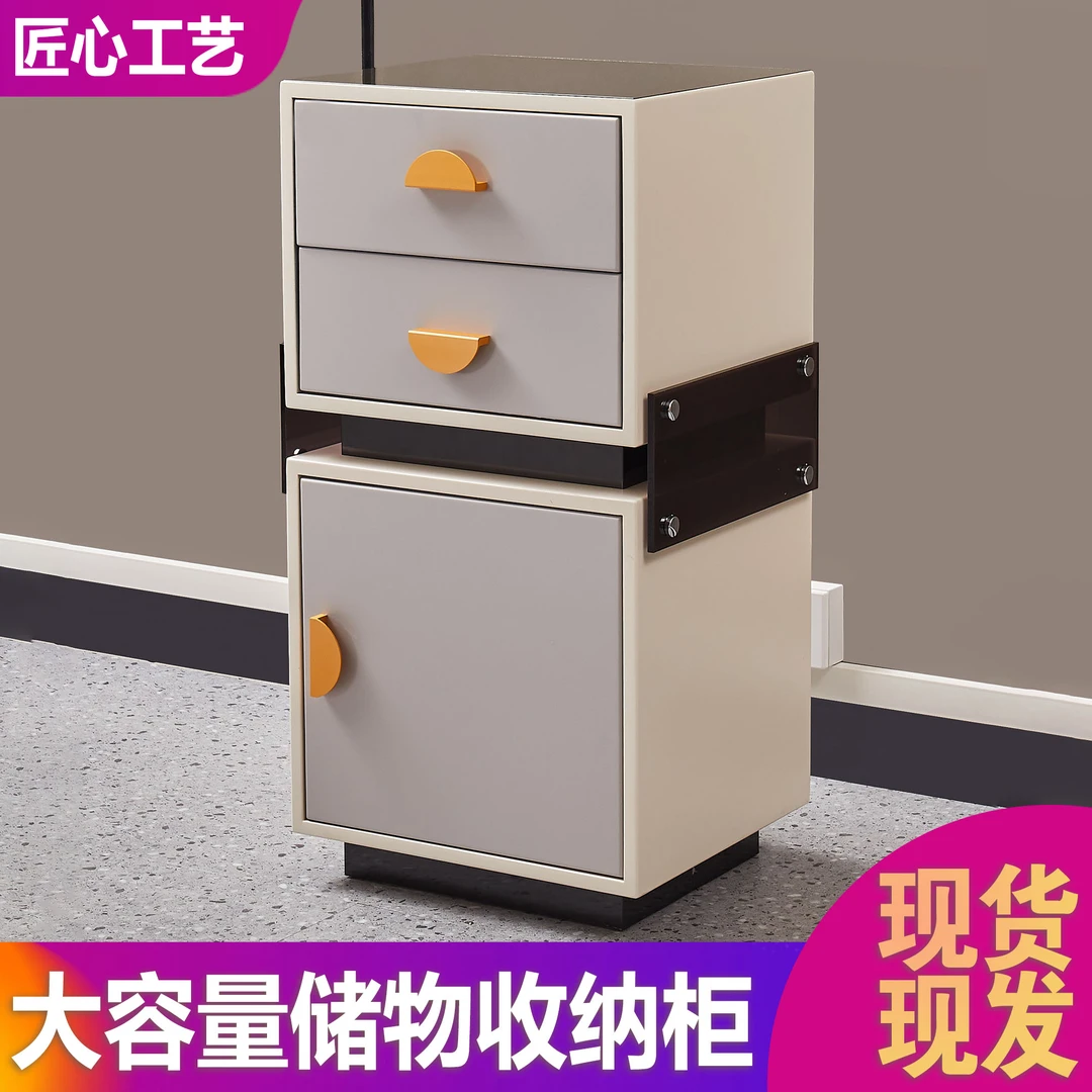 简约理发店发型师工具柜美发产品落地柜子发廊专用美发店储物柜子