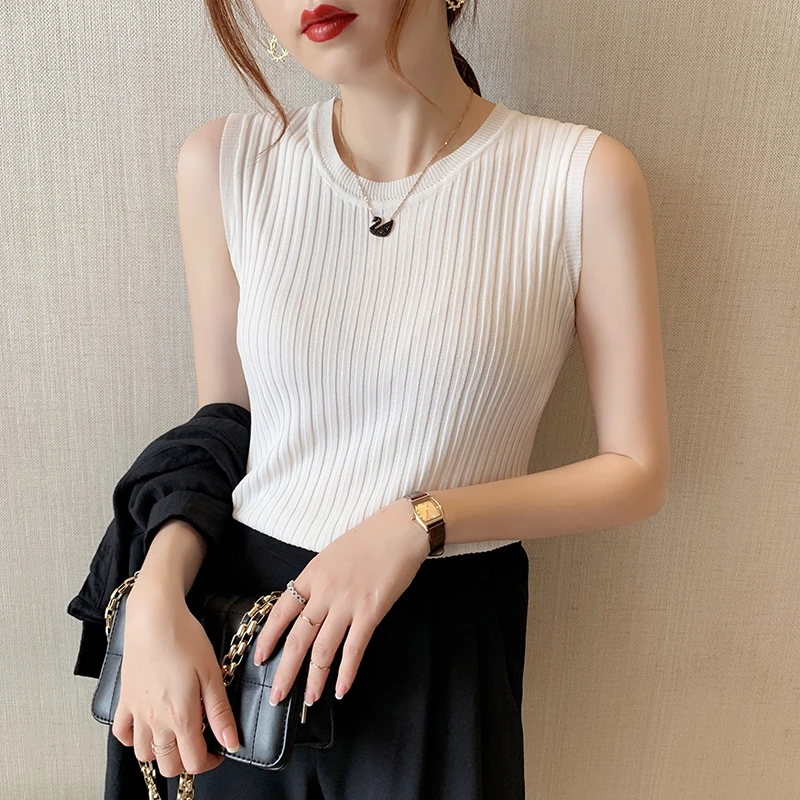 BX06白色打底背心女小西装内搭夏外穿冰丝薄款简约吊带背心女款