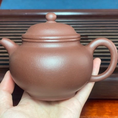 宜兴原矿紫砂壶掇只壶全手制（230毫升）原矿底槽清泥料 手工制作