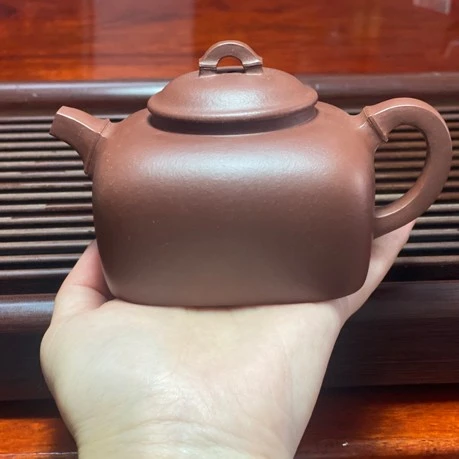 宜兴原矿紫砂壶  竹节壶  半手制（250毫升）原矿底槽清泥料手工