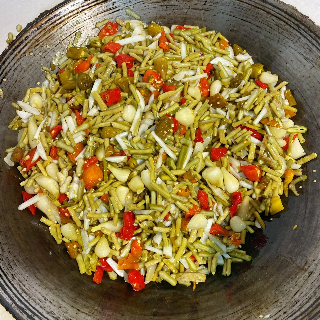 下饭咸菜 缸豆刀豆辣椒家乡味道一斤包邮