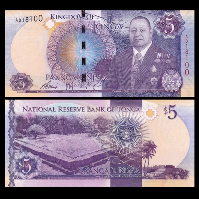 全新A冠无47千位号 汤加5番加 2015年 大洋洲钱币外币UNC