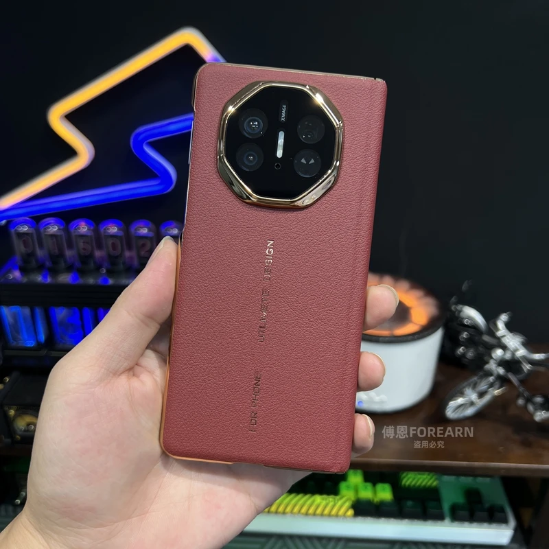 适用于华为x5秒变XT手机壳真皮matex5典藏版matex3保护套中轴后壳