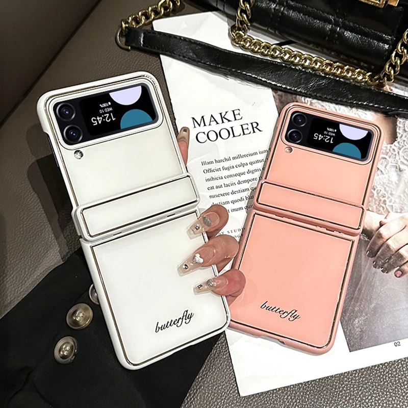 三星ZFlip4手机壳新款防摔ZFlip3磨砂flip4折叠屏flip3轻奢保护套