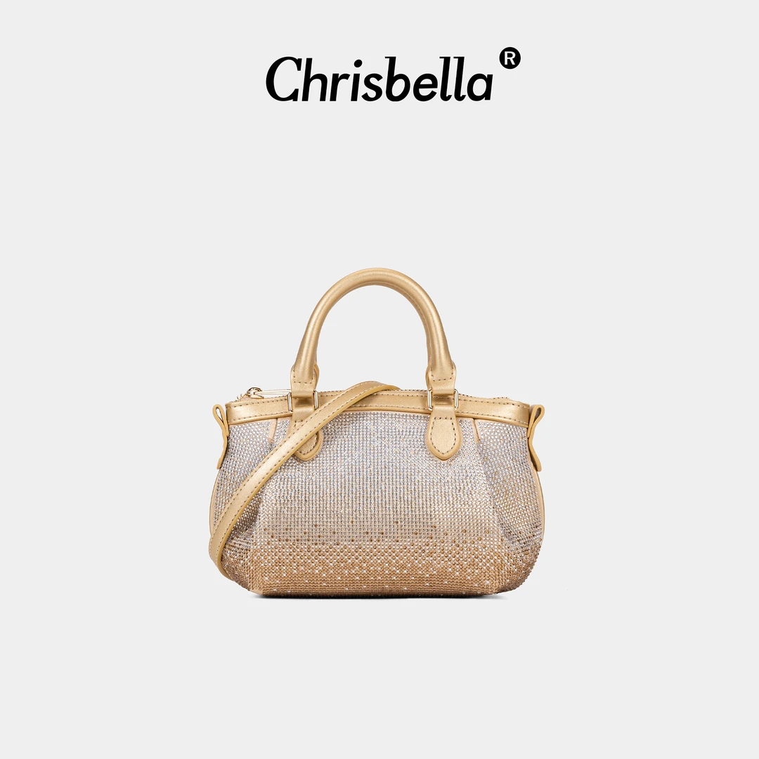 CHRISBELLA新款轻奢感星钻包饺子包包ZB