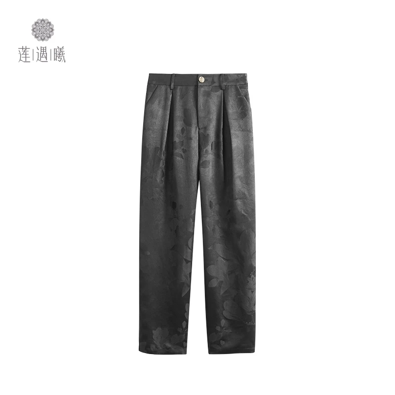 【小云专属】春庭农工缎女式中国风裤子莲遇曦时装2j538636