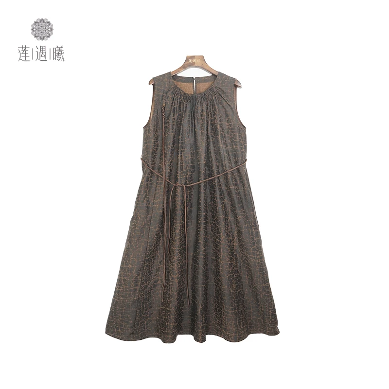 原色龟纹女装中国风连衣裙莲遇曦时装3c12C1