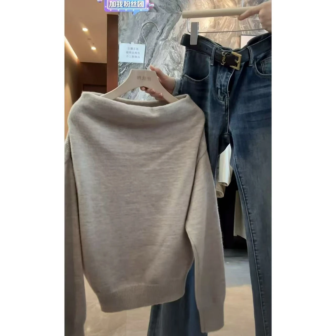 徐秋阳  温柔已至  百搭时尚休闲设计感显瘦显白毛衣YM216-