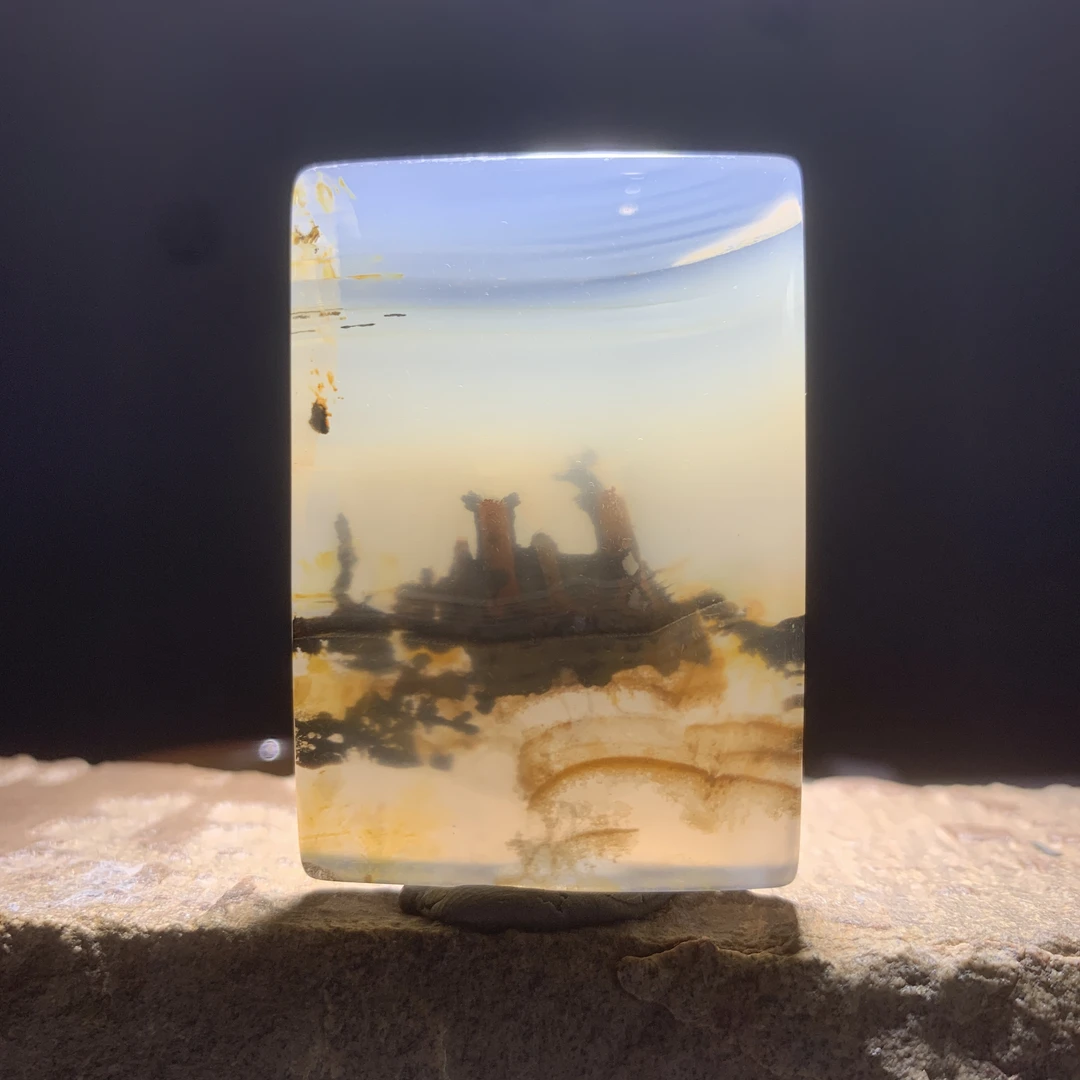 海洋玉髓 尺寸长5.*宽3.5*厚0.8cm 吊坠