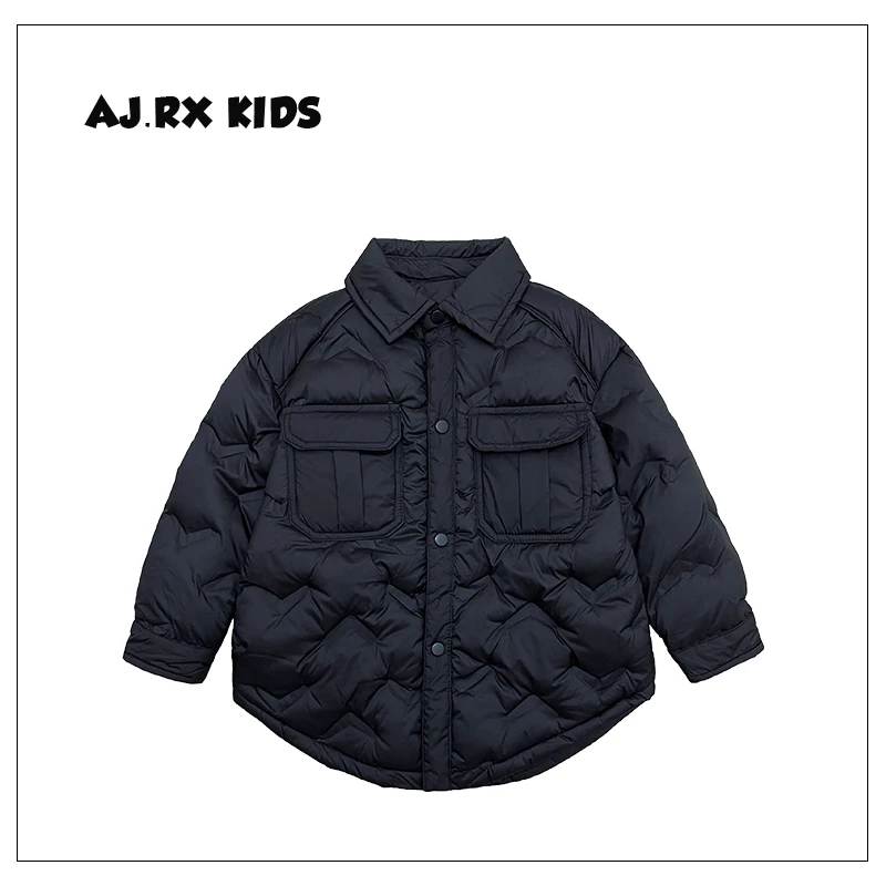 【兔小呗】【现货】儿童日系款日常轻薄90绒羽绒服HDM3174-DK2