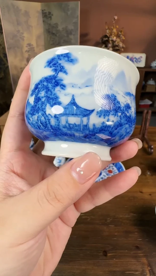 【闪购商品】杯刘建锋窑山水炉式杯