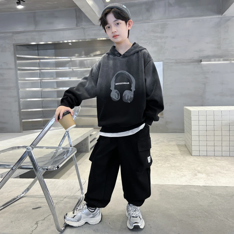 男童秋装卫衣套装2024新款春秋季中大儿童潮酷【QSX】AF292