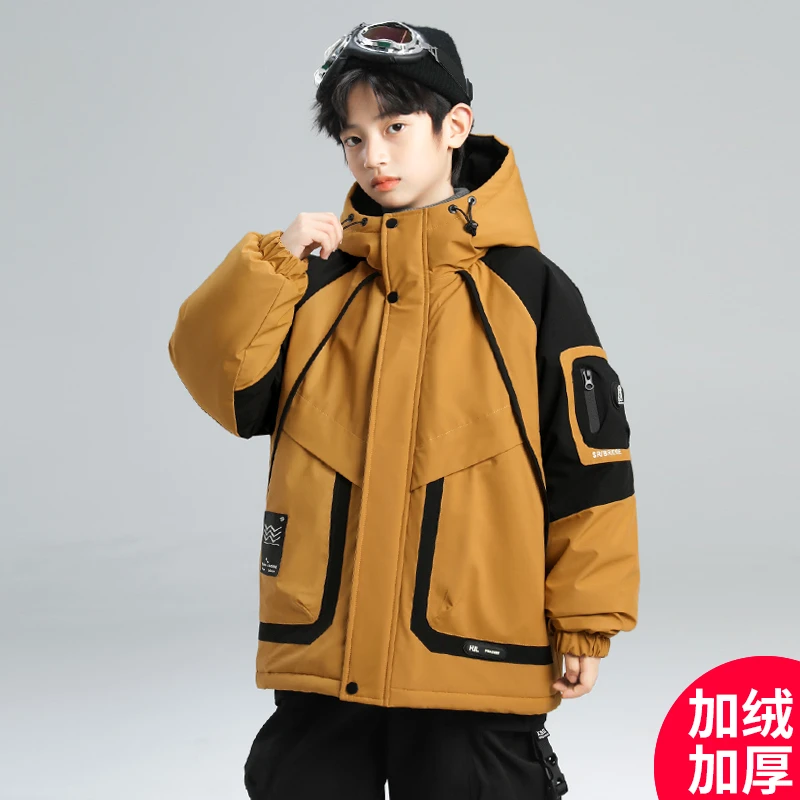 男童冬款外套2024新款加绒加厚中大儿童休闲潮【QSX-DR】CF224