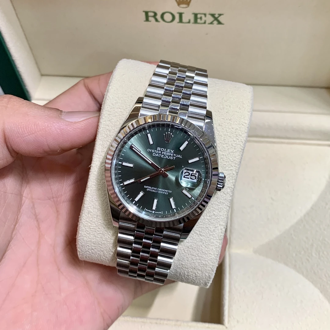 99新 Rolex/劳力士 M126234-0051 薄荷绿 23年7月7日 全套全长