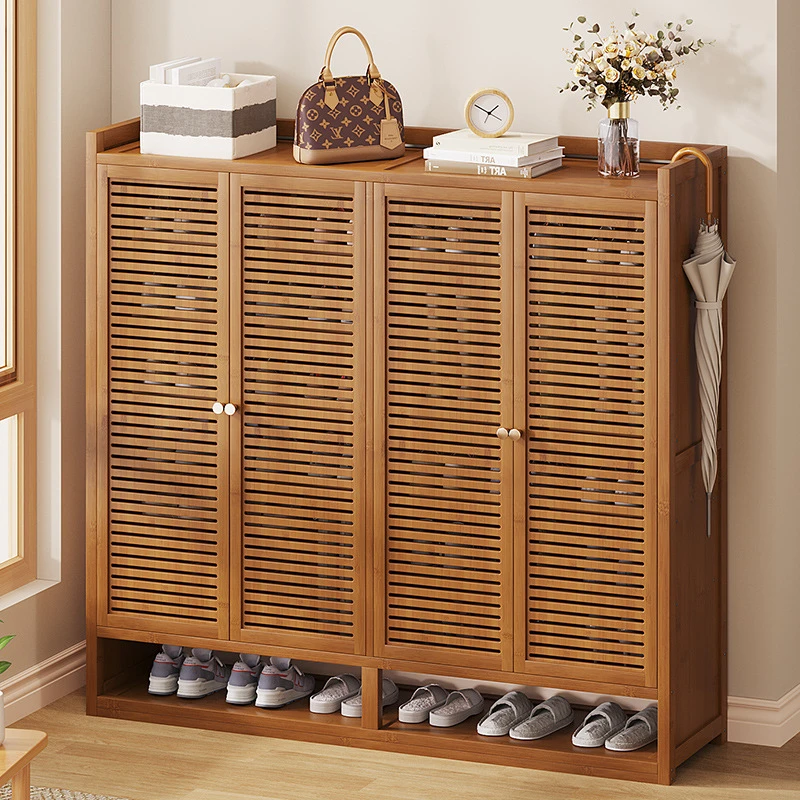 入户简易鞋架门口大容量鞋柜收纳鞋子的神器防尘双鞋新款玄关柜