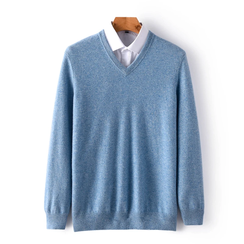 男士V领纯山羊绒~亲肤软糯22WM002