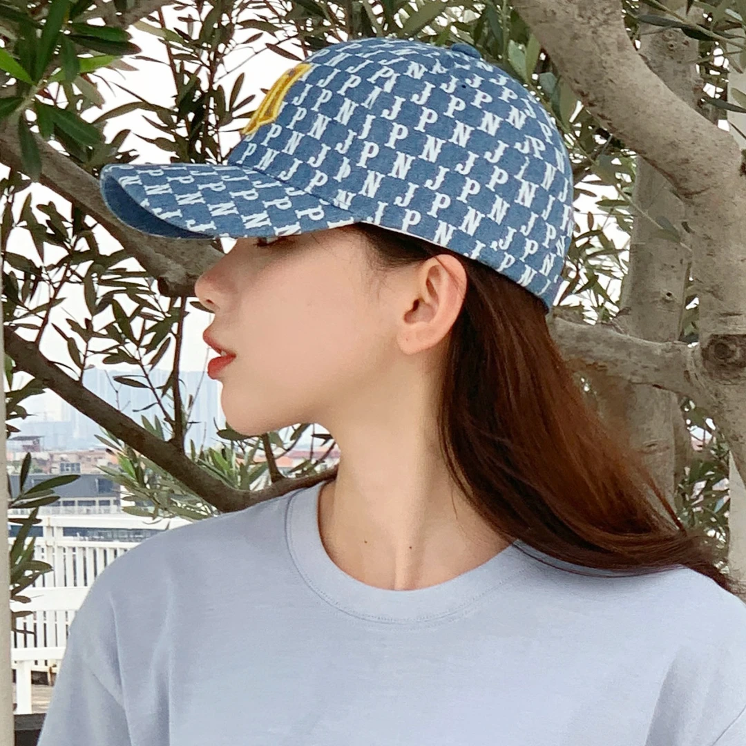 PNJ经典潮流鸭舌帽情侣款时尚户外休闲运动蓝金棒球帽-PNJA151038