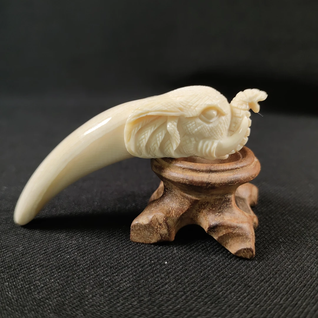 PJX05 只做天然猛犸牙 象牙尖  70.5x17x16mm