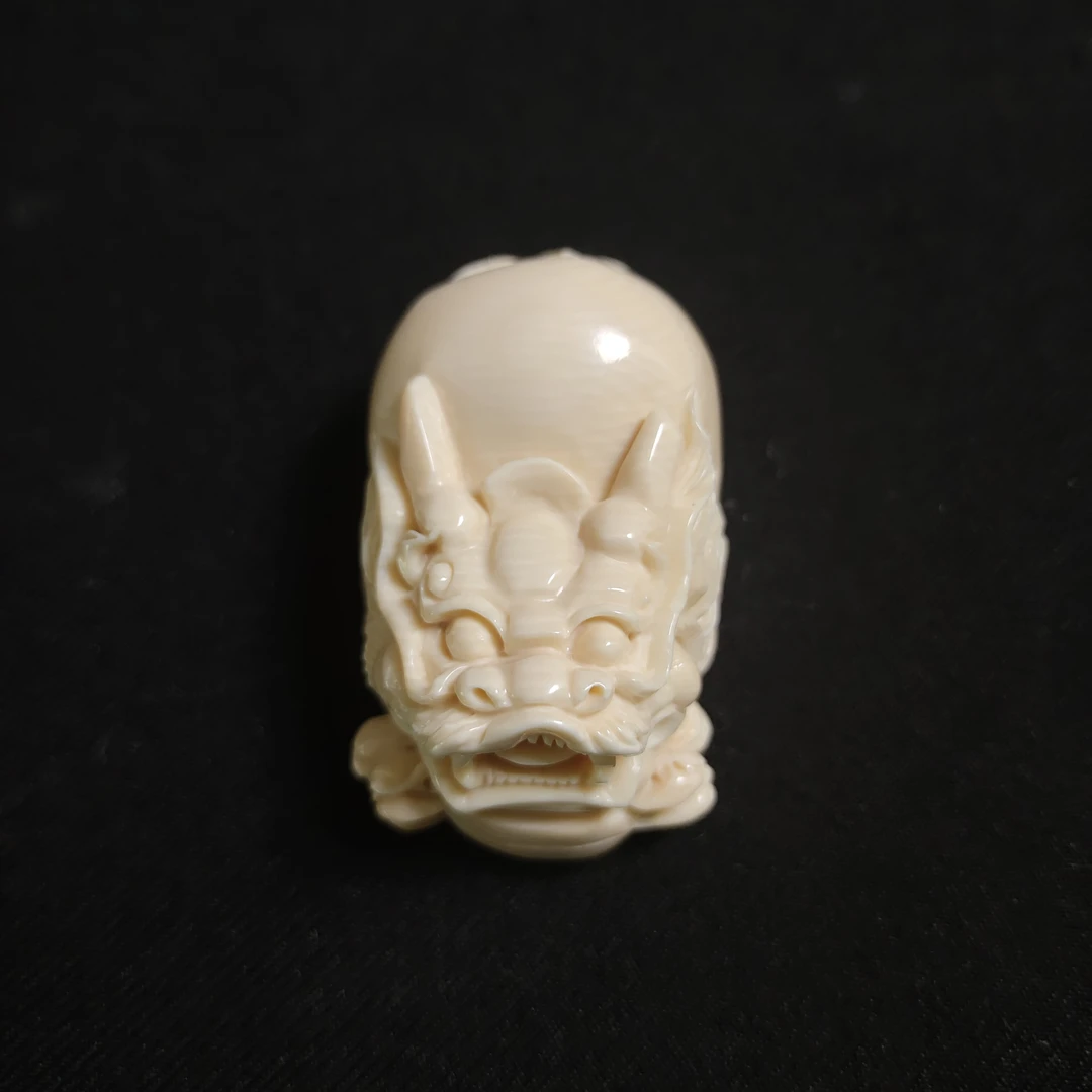 M111306 只做天然猛犸牙 龙龟 长49.5x宽29x厚22mm