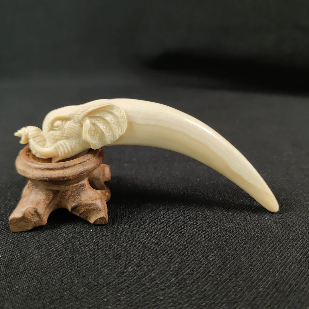 PJX02 只做天然猛犸牙 象牙尖 87x16x13mm