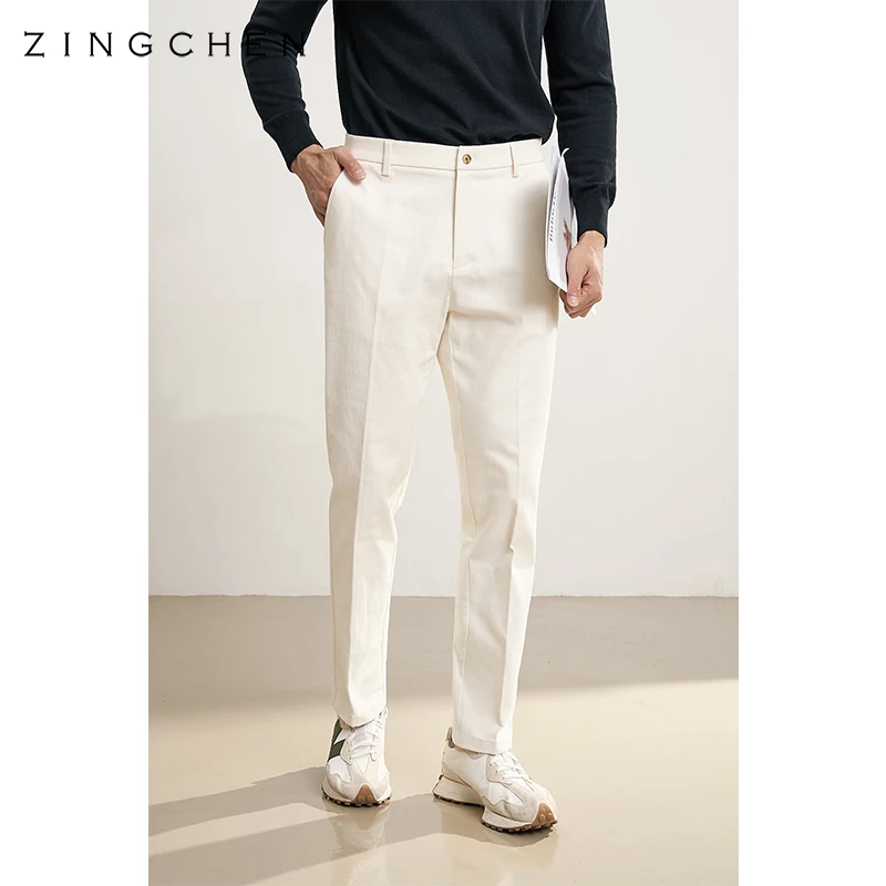 【意式斜纹弹力工艺】ZINGCHEN高弹力无束缚休闲裤男 抗皱易打理