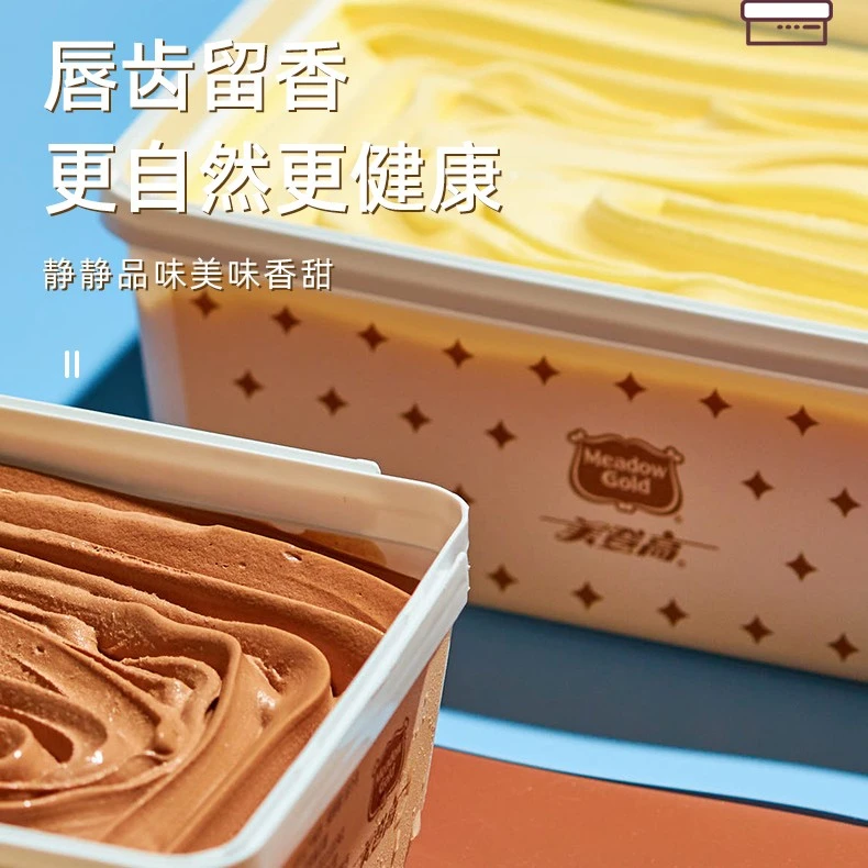美登高欢畅香草口味冰淇淋（500克/盒*2）香醇精选